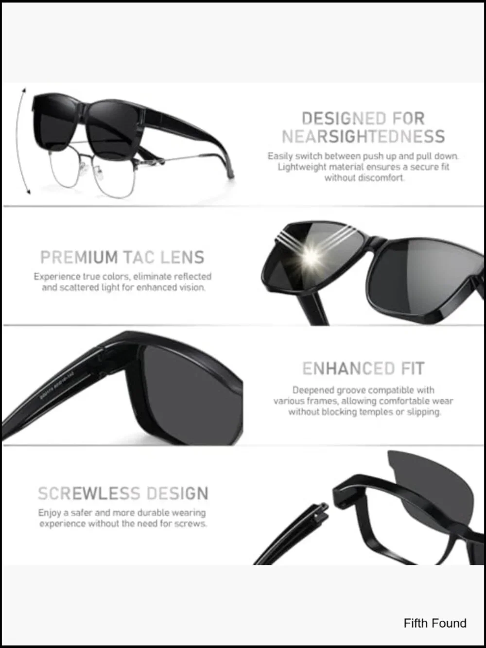 Polarized Fit Over Sunglasses UV400 Oversized Square Unisex